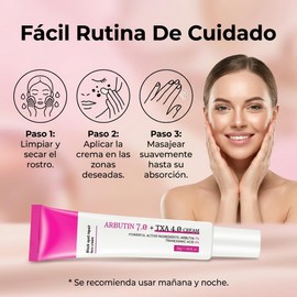 2Pzs Crema Facial Hidratante, 7.0 + TXA 4.0.CREAM, Crema Despigmentante para Aclarar Manchas Oscuras, Pecas e Imperfecciones, Unifica el Tono de la Piel, Cuidado Diurno