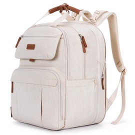 mommore Diaper Bag Backpack, Large Diaper Bag Expandable for 2 Kids/Twins, Durable Baby Bag with Changing Pad, Water Resistant Travel Diaper Backpack for Mom Dad