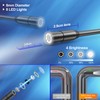 GlobalCrown Endoscope Camera with Light, 4.3 Inch IPS Screen, Tube