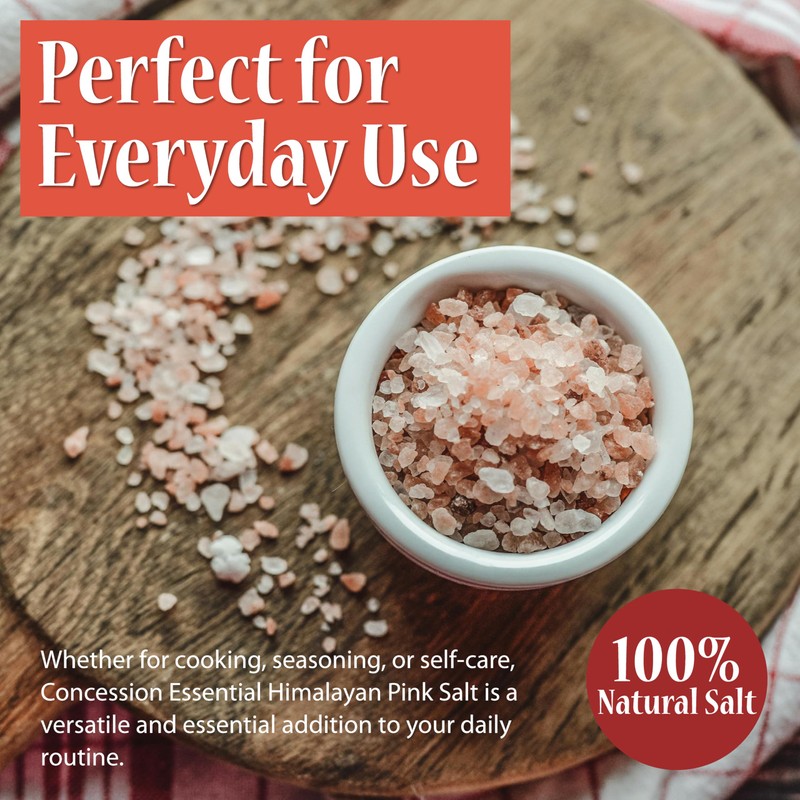 Concession Essentials- Himalayan Coarse Pink Salt (1lb) Includes a 3"