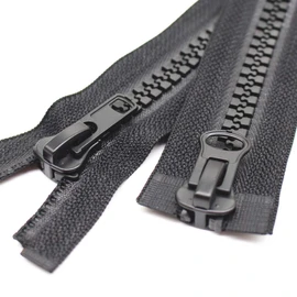MebuZip #10 36 Inch Two Way Separating Jacket Zipper Heavy Duty Plastic Zipper Black Large Resin Zippers for Sewing Coat Jackets Clothes Parka (36" 91cm)