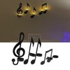 4Pcs Unique Iron Black Music Note Wall Sconce Candle Holder