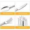 ENLOY 24 Pieces Silverware Set with Steak Knives, Stainless Steel