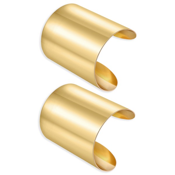 FIRAZIO 2-8 Pcs Cuff Bangle Bracelet for Women Open Wide
