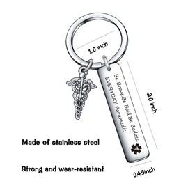 De&ai Paramedic gift for EMT keychain Paramedic Graduation gift Paramedic Christmas keychain Emergency Medical Gift nurse keychain Emergency Medical Technician Keychain