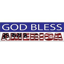 Rogue River Tactical Patriotic Bumper Sticker Auto Decal USA Flag America Freedom God Bless America, 10'' L x 3'' H