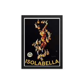 Vintage Poster - Isolabella 1158 - Enhanced Matte Paper Framed Poster (12x16) - Black Frame