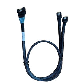 DiliVing 𝐃𝐢𝐋𝐢𝐧𝐤𝐞𝐫 𝐒𝐥𝐢𝐦𝐒𝐀𝐒 x8 to 2*𝐒𝐥𝐢𝐦𝐒𝐀𝐒 x4,𝐒𝐅𝐅-𝟖𝟔𝟓𝟒 74P to 2*𝐒𝐅𝐅-𝟖𝟔𝟓𝟒 38P 80CM Cable(Broadcom MPN 05-60004-00)