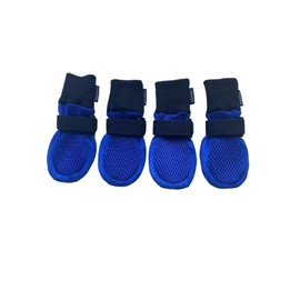 LONSUNEER Dog Shoes for Small Dogs, Booties Soft and Lightweight with Breathability, Dog Boots for Spring Summer and Fall Set of 4 Size X-Small Color Blue