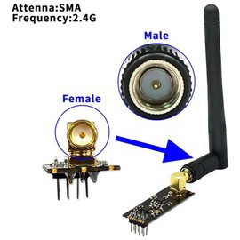 Aswalling NRF24L01+PA+LNA Wireless Module NRF24L01+PA+LNA 1100-Meter Long-Distance Wireless Module 5PCS