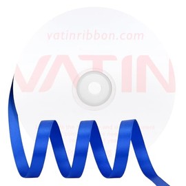 VATIN Double Face Royal Blue Satin Ribbon 3/8" Continuous 50 Yards,Blue Polyester Fabric Ribbon use for Bows Bouquet, Gift Wrapping, Floral Arrangement Wedding Decoration