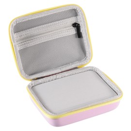 MECCANIXITY Guitar Picks Holder Box Artificial PU Leather Acoustic Electric Guitar Pick Case Bag Pink