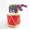 Conversation Concepts Little Drummer Hippopotamus Christmas Ornament - Hand Painted