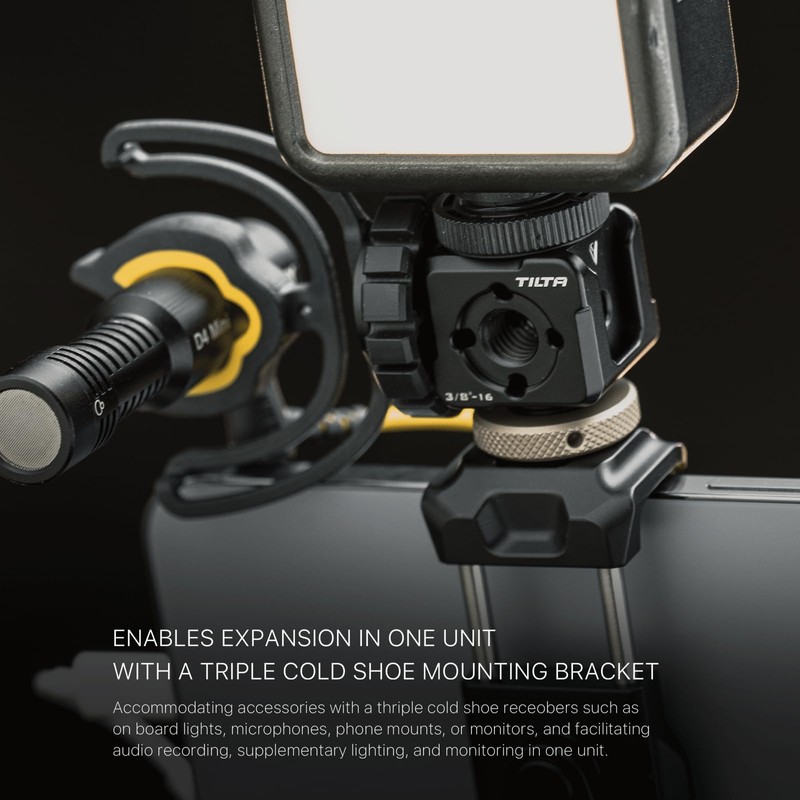 Tilta Multi-Functional Cold Shoe Mounting Bracket with Anti-slip design,Multiple Modes