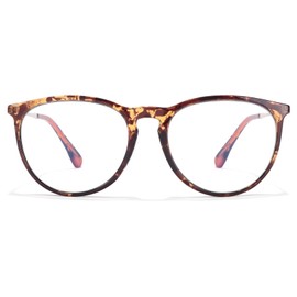 LVIOE Blue Light Blocking Glasses for Women Men Fashion Round Computer Eyeglasses with Anti Eyestrain & UV Protection LB4171