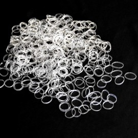 Mini Rubber Bands, 400pcs Clear Elastic Bands, Soft Hair Elastics Ties for Kids, Braids, Wedding Hairstyles and More