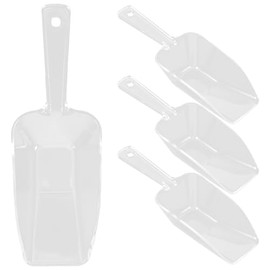 Cabilock 4 Piezas Cucharas Medidoras De Plástico Transparente 6.7 Pulgadas Para Helado Postres Y Buffets En Casa Y Eventos