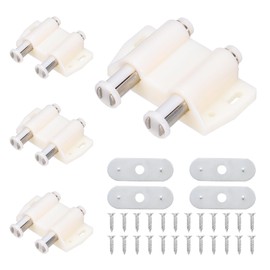 uxcell 4Pack Magnetic Touch Latches, Push to Open Magnet Pressure Touch Release Latches for Cupboards Closet Drawer Door, White