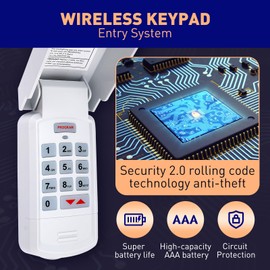 Universal Garage Door Opener Wireless Keyless Intellicode Keypad - Enhanced Range and Compatibility for Various Door Opener