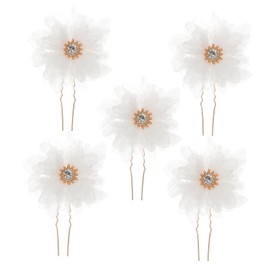 TOVINANNA Elegant Bridal Floral Hair Clip 6pcs u Shaped Hair Pin Wedding Accessory for Banquets