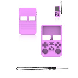 Protective Cover for ANBERNIC R36S Retro Game Console,Soft Silionce Case with Lanyard,Shockproof and Drop-Resistant,Purple