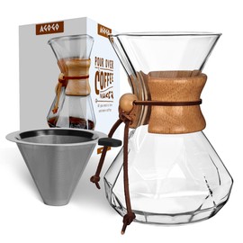 AGOGO Pour Over Coffeemaker Set Classic Series with Filter 8 Cups
