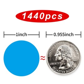 STARLIBOO Dot Stickers,1440 PCS Color Code Label, 1inch Garage Sale Stickers, Price Tags Stickers, Yard Sale Price Stickers, Writable Not Blurry (8 Colors)