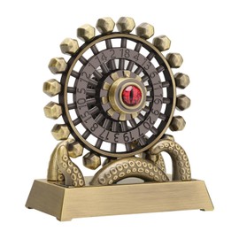 CZYY Ferris Wheel D20 Metal Spinning Dice - Fidget Spinner Dice for DND, Tabletop RPG Games, D20 Roulette Desk Gadget, DND Accessories, Unique Gift for Dungeon Master and Gamer (Bronze)