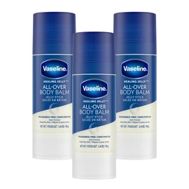 Vaseline Healing Jelly All Over Body Balm Jelly Stick dry skin relief gel moisturizer Original Petroleum Jelly for hard to reach spots 40 g (Pack of 3)