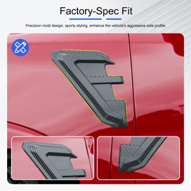 CZmenghe Side Air Vent Trim Compatible with 2019-2025 Dodge RAM 1500 Side Vent Trim Body Decoration Cover ABS Glossy Carbon Fiber Body Kits Replacement for 2019-2025 Dodge RAM 1500 Accessories