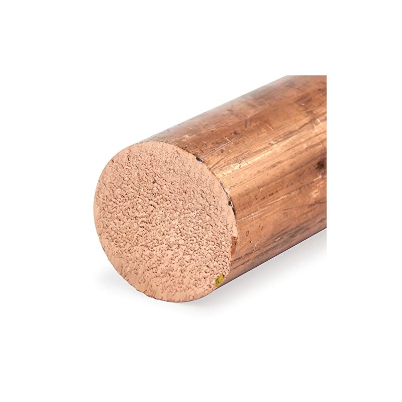 110 Copper Round Rod, Unpolished (Mill) Finish, H04 Temper, ASTM