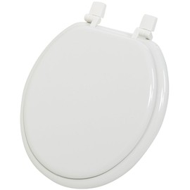 Home Impressions Round Closed Front White Wood Toilet Seat Pack of 6