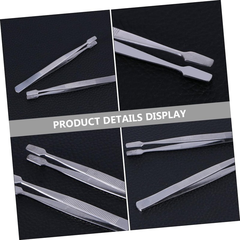 IWOWHERO Stainless Steel Stamp Tweezer 3pcs Set Precision Nipper for