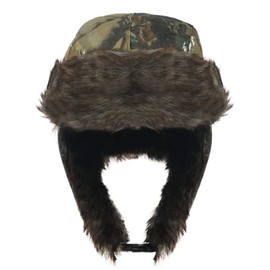 Unisex Winter Beanie Warm Trooper Trapper Hat with Ear Flaps Windproof Faux Fur Camo Hunting Hats Outdoor Ski Snow Cap Head Warmer