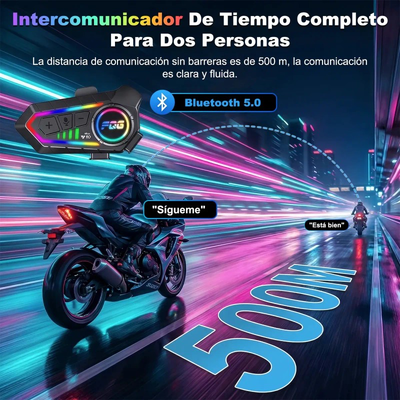 Intercomunicador Casco Bluetooth Para Moto Y10-max 2pcs
