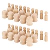 40Pcs Wooden Pegs Natural Unfinished Develop HandsOn Skills Wood Crafts