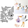 XMZZMX Patchwork Arrow Stork Bird and Baby Metal Cutting Dies