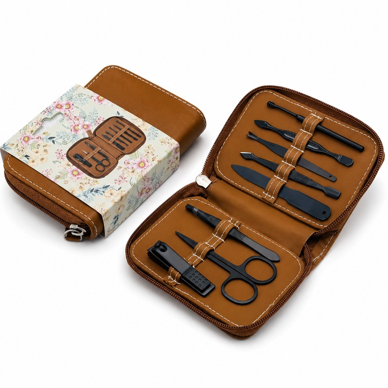 8-Piece Manicure and Pedicure Kit for Nail Grooming – Stainless