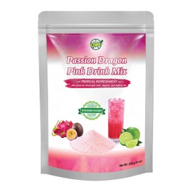 Passion Dragon Pink Drink Mix - Natural Pitaya Dragon Fruit Powder & Passion Fruit Refresher - CHAVI - 8 OZ - Natural Superfood - Rich in Antioxidants and Vitamin C