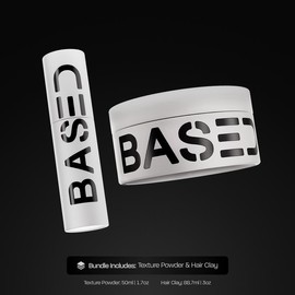 Based Bodyworks Hair Clay | High Hold & Low Shine | Matte Finish & Texture | Simple, Effective, BASED.:_Matte Texture Duo (Clay + Texture Powder)