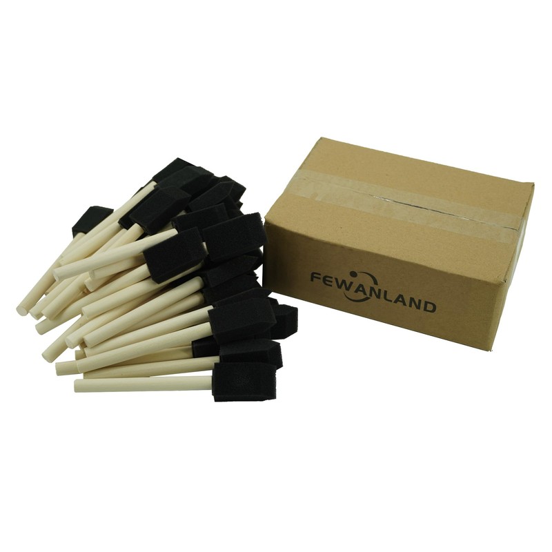 Fewanland 1" Foam Brush Set High Density Foam 50pcs