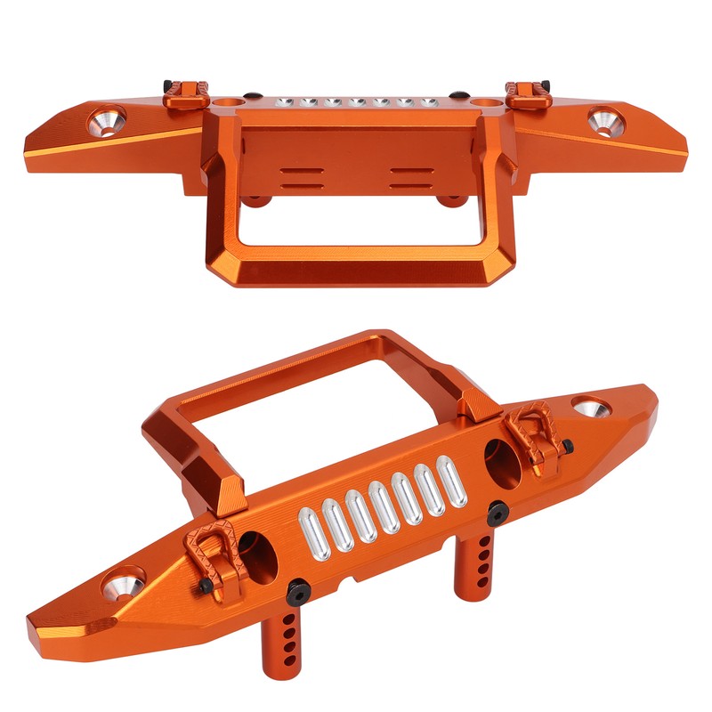 Aluminum Alloy Front Bumper RC Car Upgrade Accessory with LED