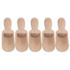 BQLZR 88x30mm Natural Wood Small Bath Salt Scoop Unfinished Unpainted