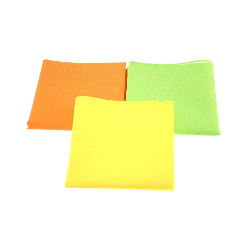 Zac's Alter Ego 3 Plain Bandanas, Neckerchiefs 100% Cotton