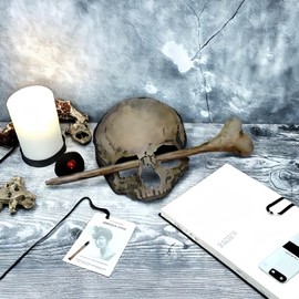 Baychon Skull Hair Clip, Gothic Exquisite Vintage Skull Hair Clip with Bone, Goth Hair Accessories for Women