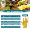 sourcing map Goatskin Leather Work Gloves with Hook and Loop,