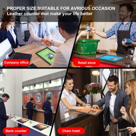 8.5" x11" Retail Advertisement Counter Mat, Superior Quality Signature Pad, Durable Non-Skid Countertop Sign Holder, Customizable Writing Pad for Credit Card Transactions for Bank (1 Pack)