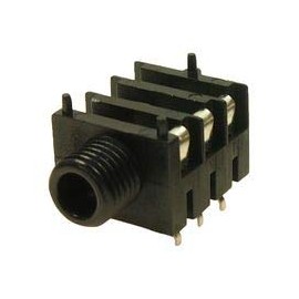 6.35mm Stereo Jack Socket Stackable PCB | Telephone Audio Video Connectors 1 x Piece - FCR1215