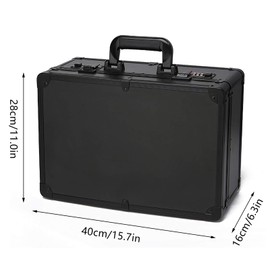 FLYHERO Barber Carrying Case Barber Case, Stylist Tool Box rofessional Salon Hair Cutting Grooming Kit Storage Organizer for Clippers, Scissors, Barber Supplies (Black)