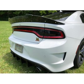 V2 2 Layer Wickerbill Spoiler fits 2015-2023 Charger SRT Hellcat Scat Pack Models, Includes RivNut Tool